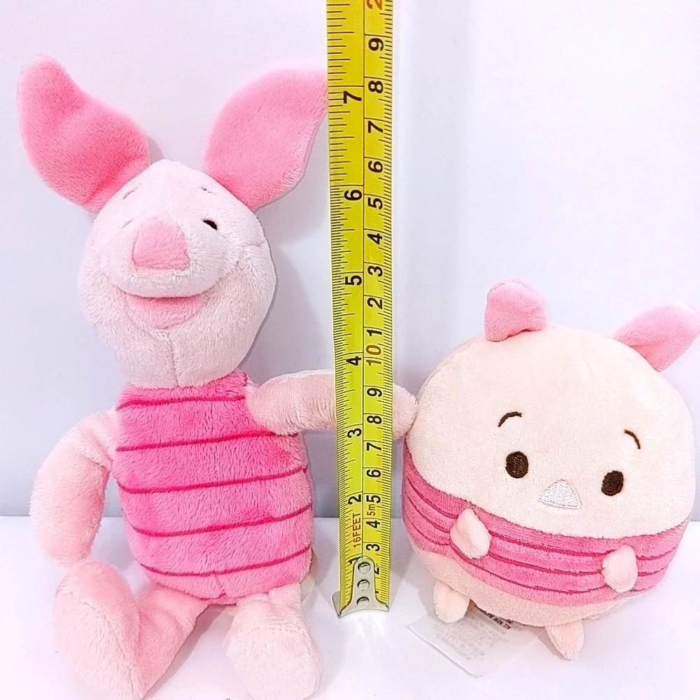 Disney Piglet Plush Lot Winnie the Pooh Tsum Tsum Stuffed Animal Toy Pink 2pc